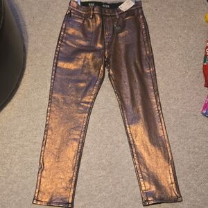 a.n.a Metallic Copper Women Ankle Jeans